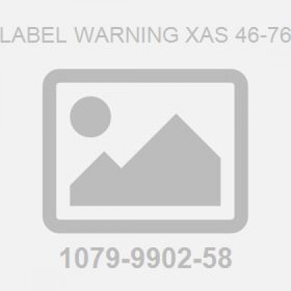 Label Warning XAS 46-76